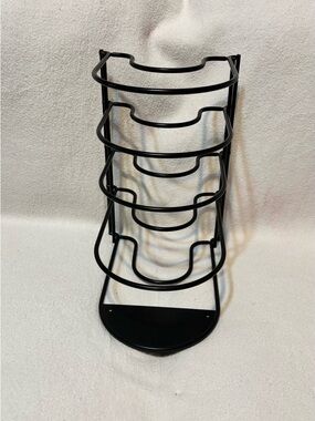Black Metal storage lid  - 5 Tier stand rack